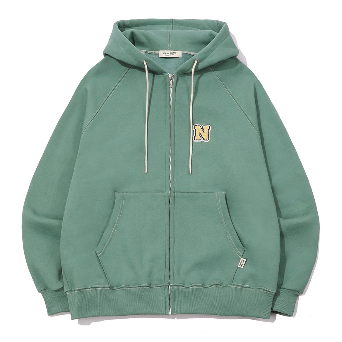 노르딕아일랜드(NORDICISLAND) DW N로고 후드집업 - 스피어민트