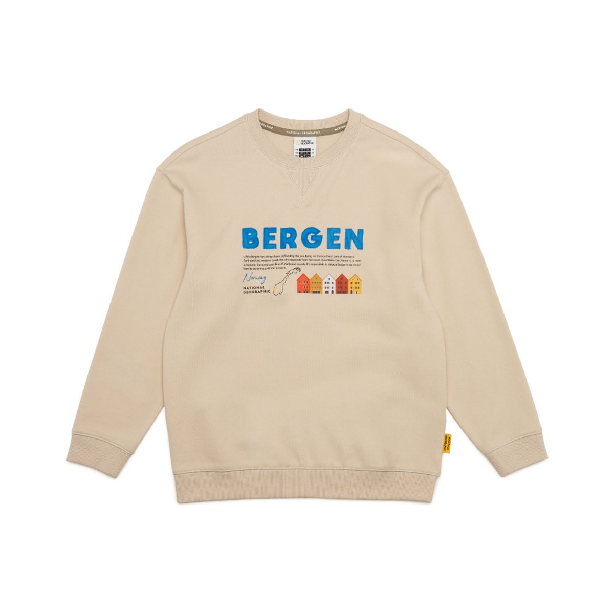 내셔널지오그래픽 키즈(NATIONAL GEOGRAPHIC KIDS) K243USW920 그래픽 맨투맨-1 LBEIGE