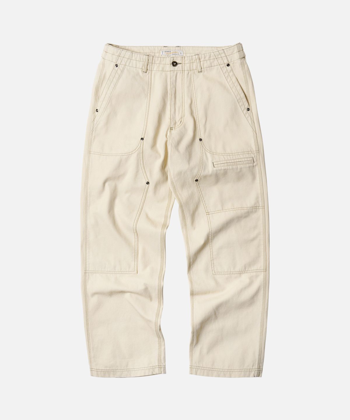 프리즘웍스(FRIZMWORKS) JUNGLE CLOTH DOUBLE KNEE PANTS _ CREAM
