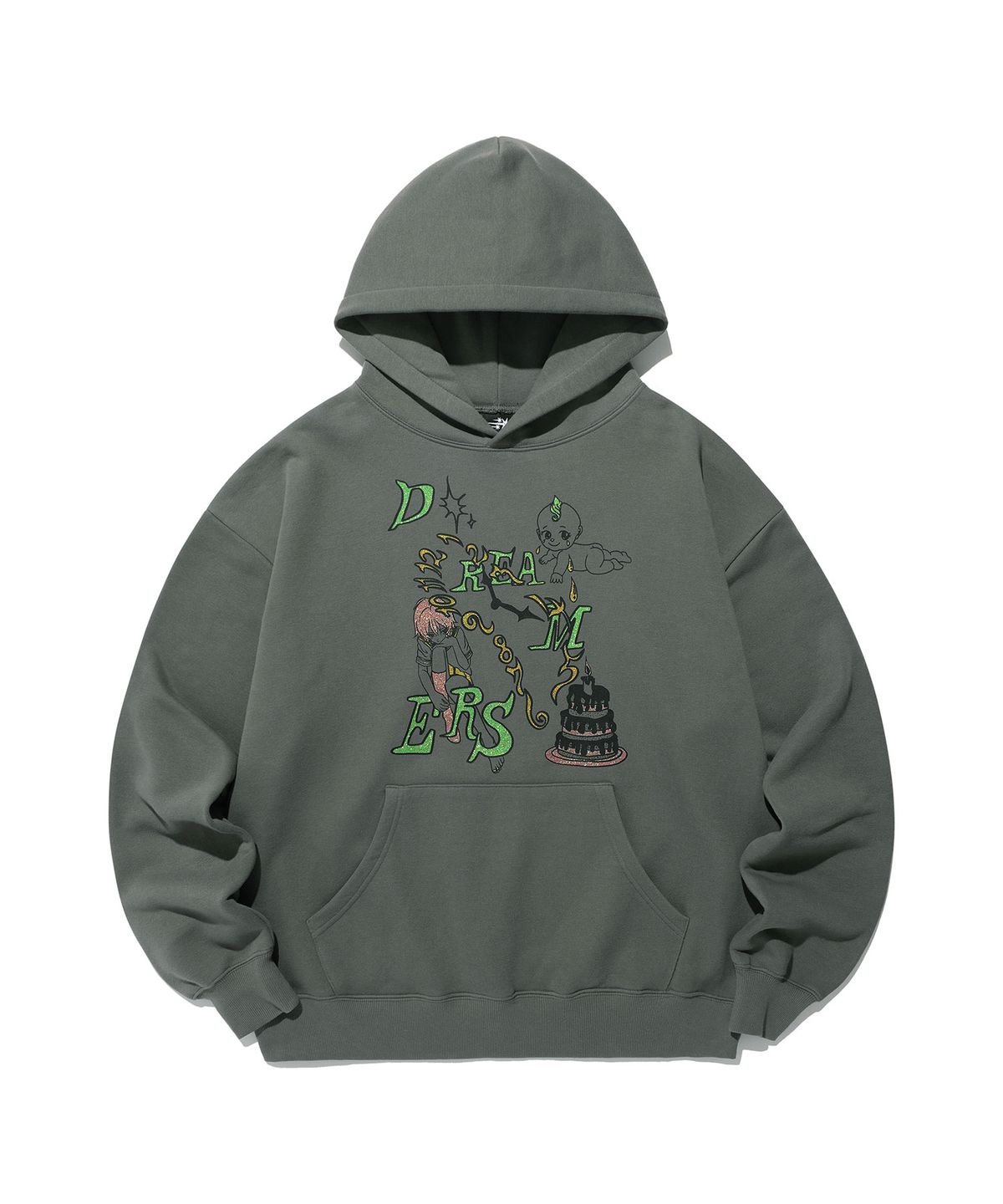 나이스고스트클럽(NICEGHOSTCLUB) DREAMERS HOODIE_CHARCOAL(NG2EFUM404A)