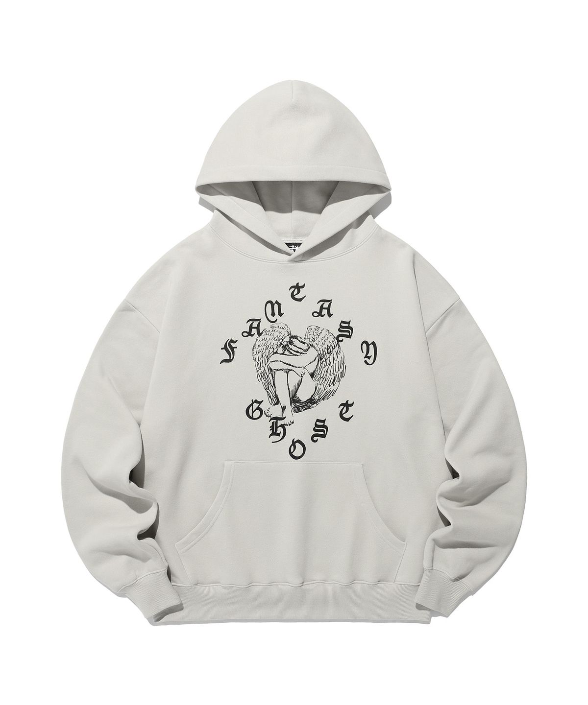 나이스고스트클럽(NICEGHOSTCLUB) CRYING ANGEL HOODIE_LIGHT GREY(NG2EFUM412A)