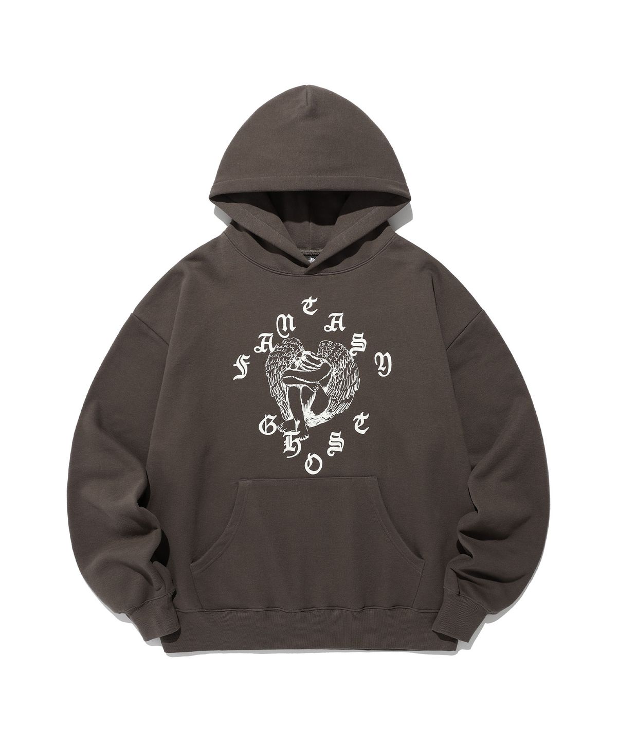 나이스고스트클럽(NICEGHOSTCLUB) CRYING ANGEL HOODIE_BROWN(NG2EFUM412A)