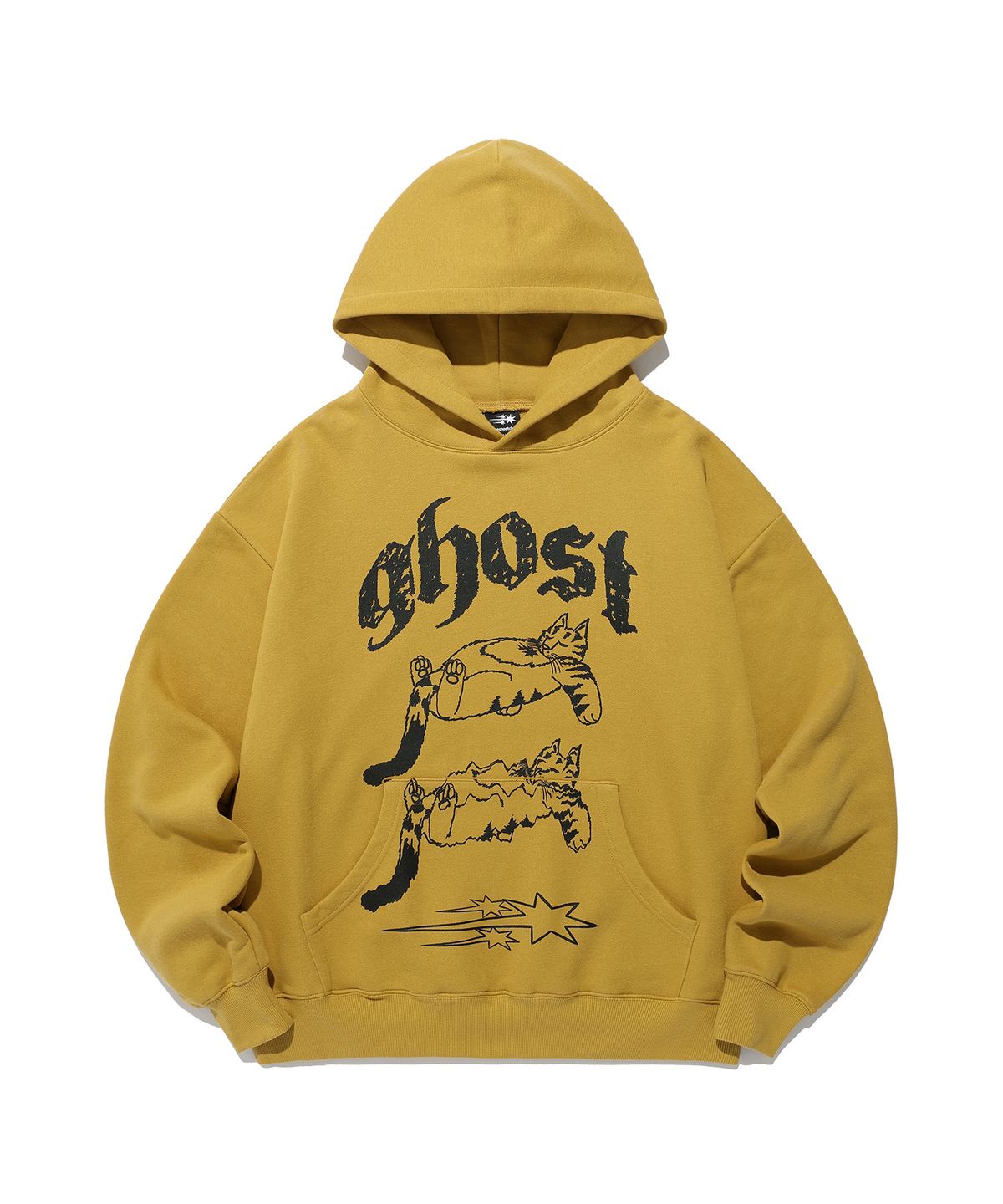 나이스고스트클럽(NICEGHOSTCLUB) A FALLING CAT HOODIE_MUSTARD(NG2EFUM415A)