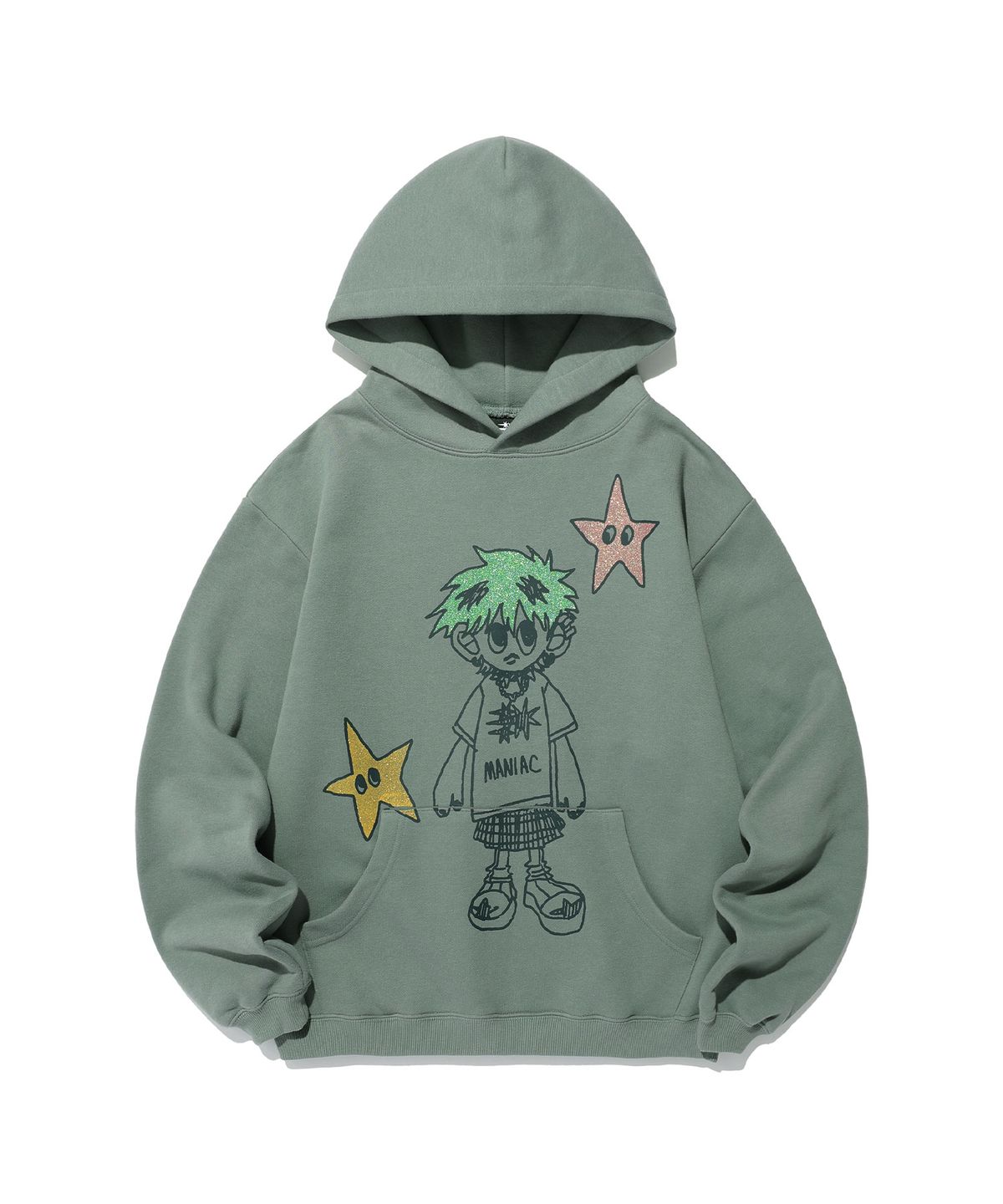 나이스고스트클럽(NICEGHOSTCLUB) LITTLE GHOST BOY HOODIE_GREEN(NG2EFUM422A)