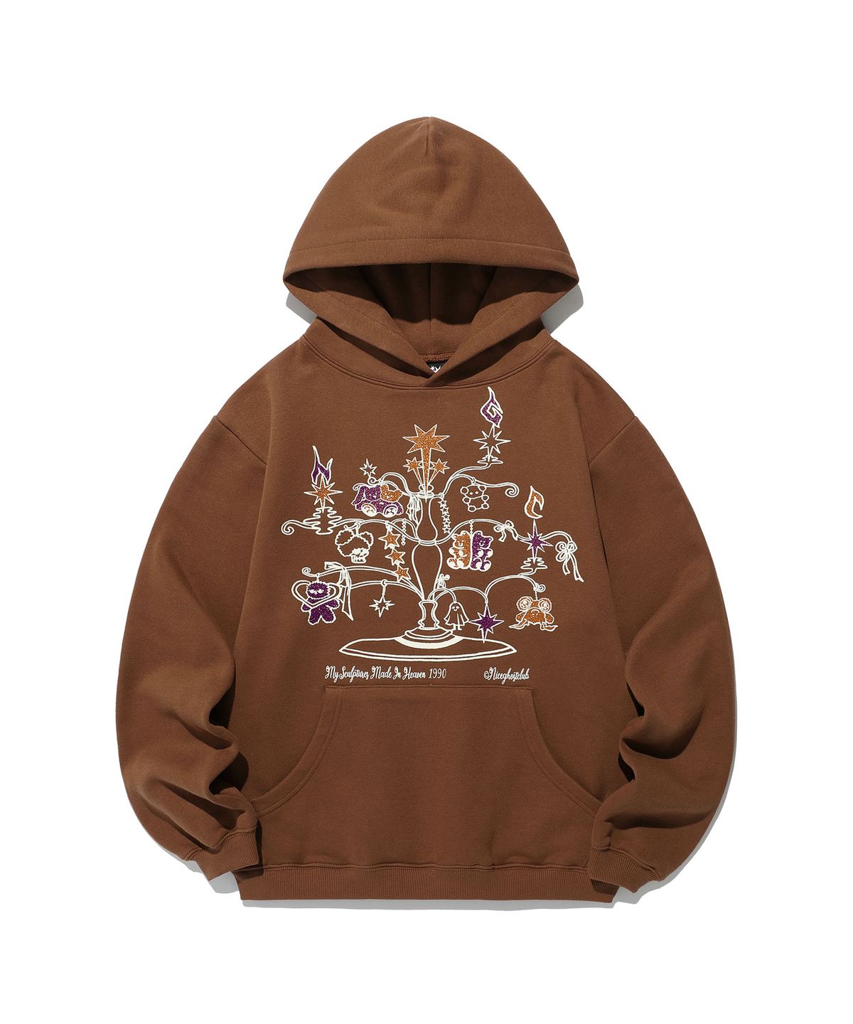나이스고스트클럽(NICEGHOSTCLUB) HEAVEN SCULPTURE HOODIE_BROWN(NG2EFUM423A)