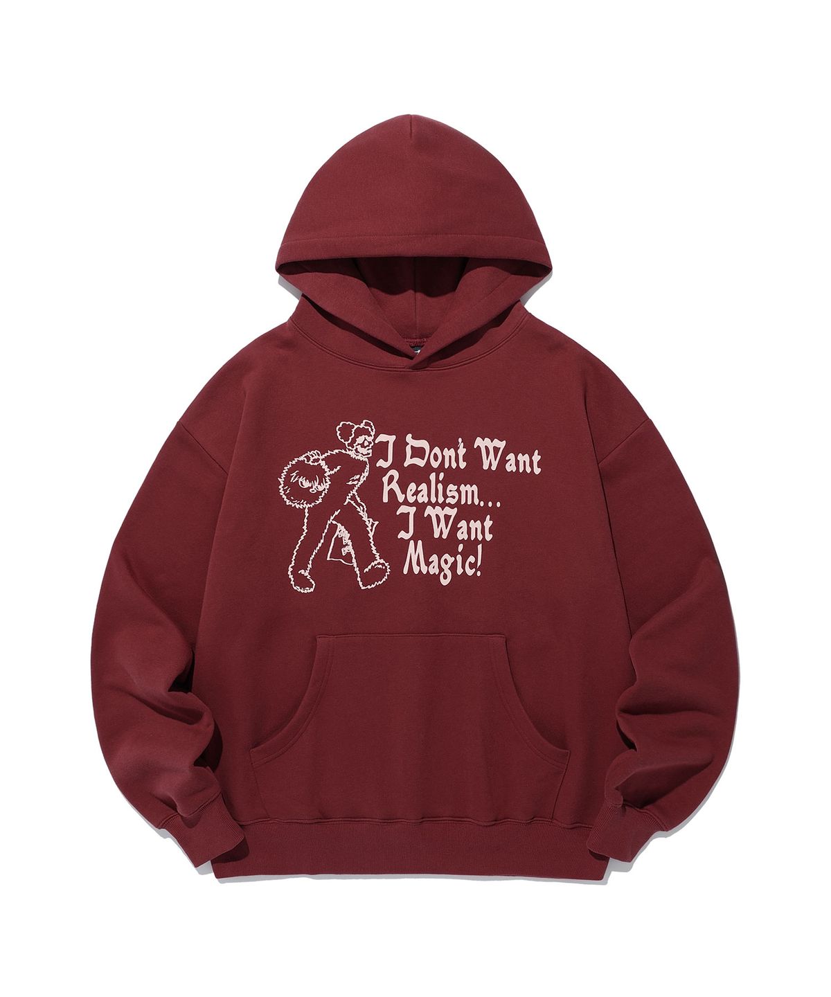 나이스고스트클럽(NICEGHOSTCLUB) I WANT MAGIC HOODIE_BURGUNDY(NG2EFUM424A)