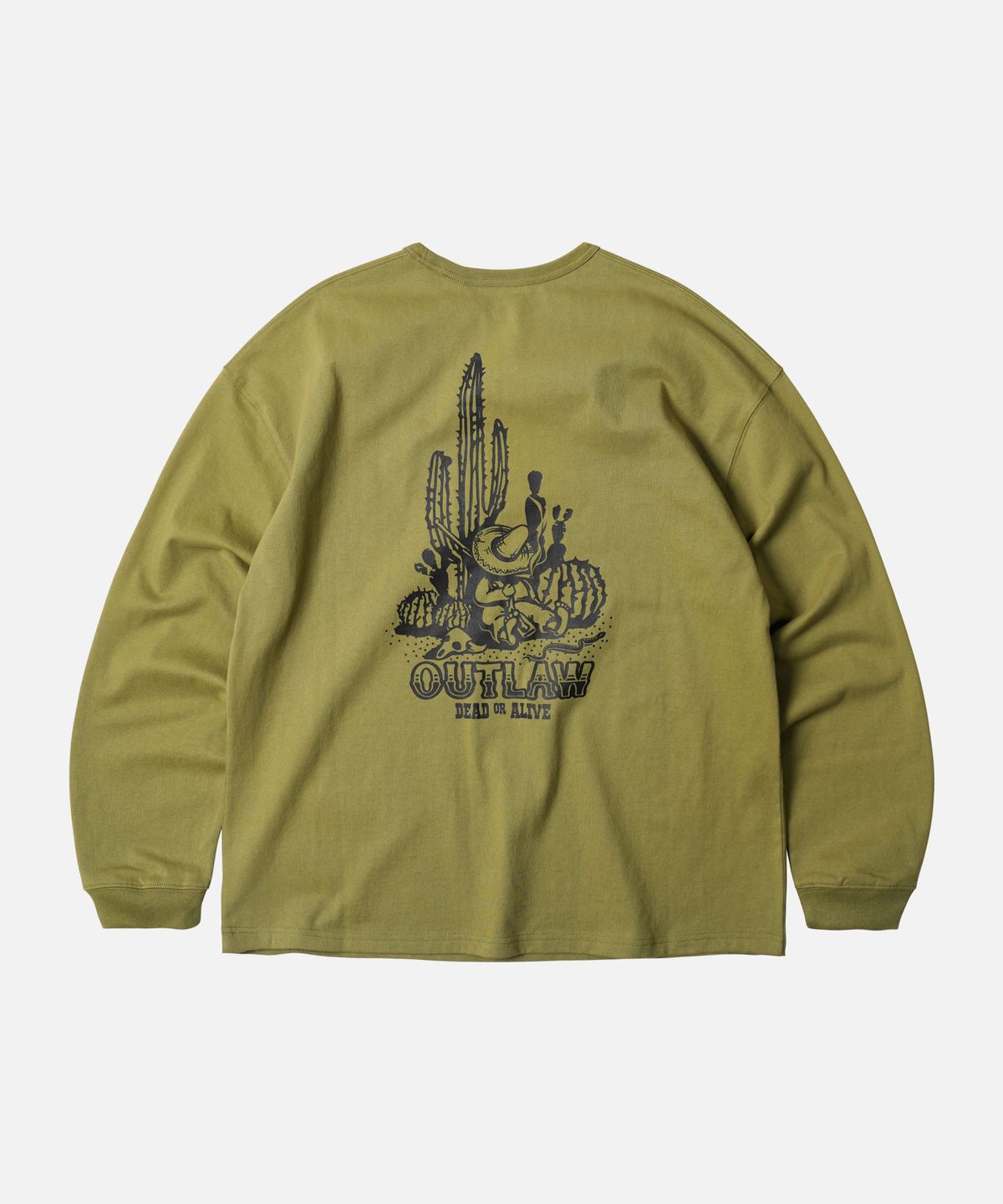 프리즘웍스(FRIZMWORKS) WANTED OUTLAW L/S TEE _ MOSS