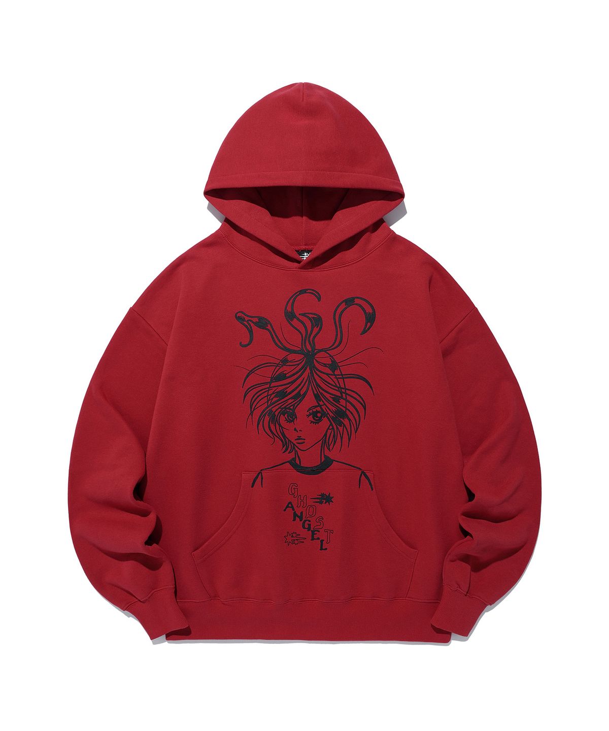 나이스고스트클럽(NICEGHOSTCLUB) GHOST ANGEL UNIFORM HOODIE_RED(NG2EFUM425A)