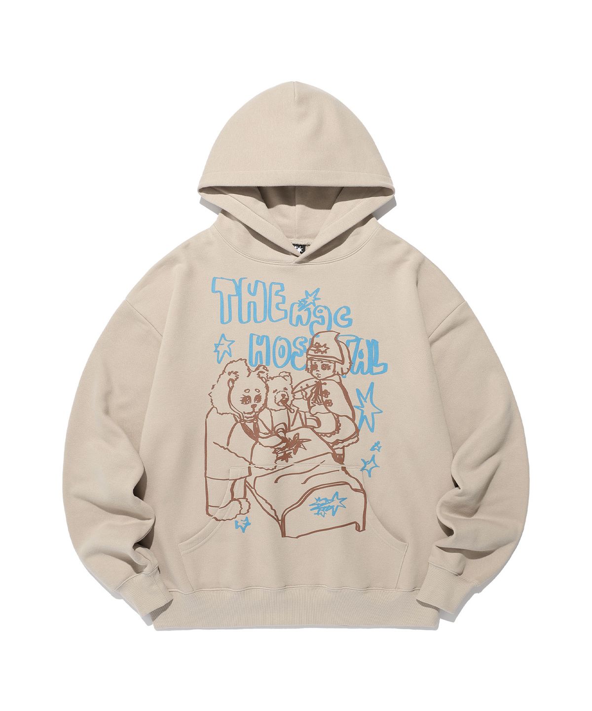 나이스고스트클럽(NICEGHOSTCLUB) HOSPITAL HOODIE_BEIGE(NG2EFUM427A)