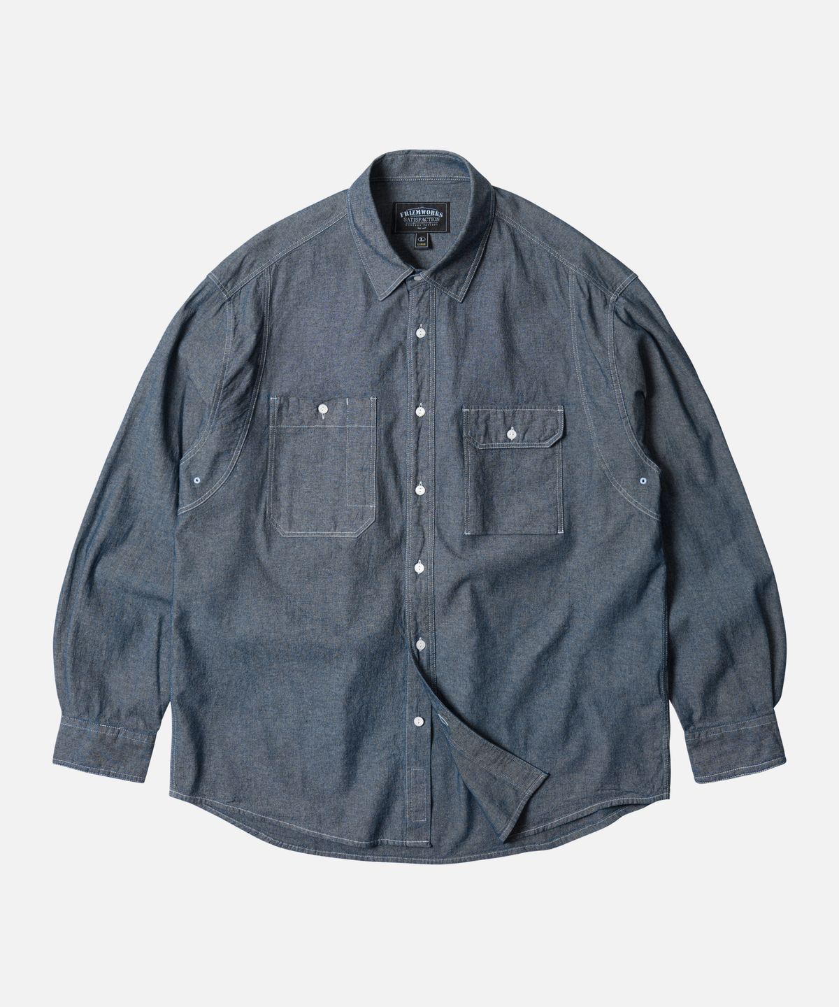 프리즘웍스(FRIZMWORKS) 1920S CHAMBRAY WORK SHIRT _ INDIGO