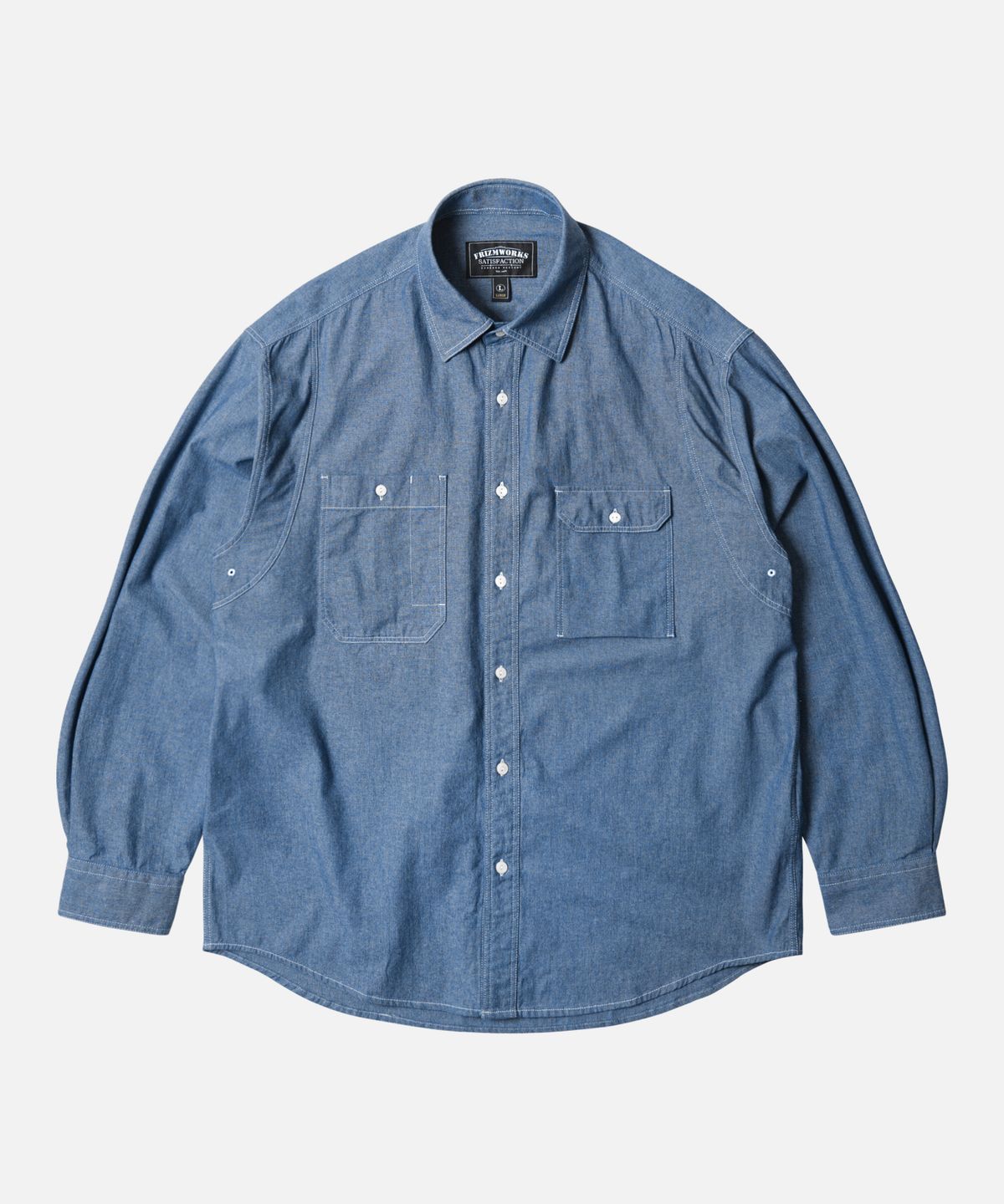 프리즘웍스(FRIZMWORKS) 1920S CHAMBRAY WORK SHIRT _ BLUE
