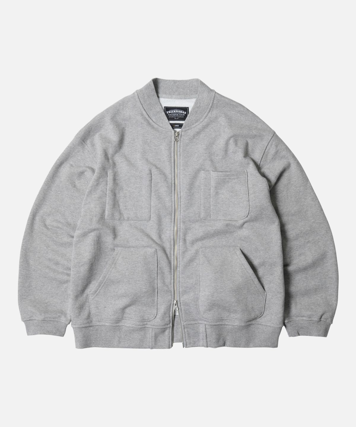 프리즘웍스(FRIZMWORKS) HEAVYWEIGHT SWEAT ZIP UP CARDIGAN _ GRAY