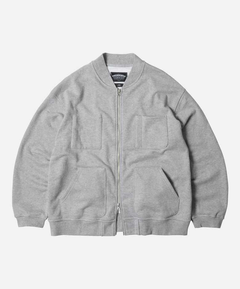 HEAVYWEIGHT SWEAT ZIP UP CARDIGAN _ GRAY