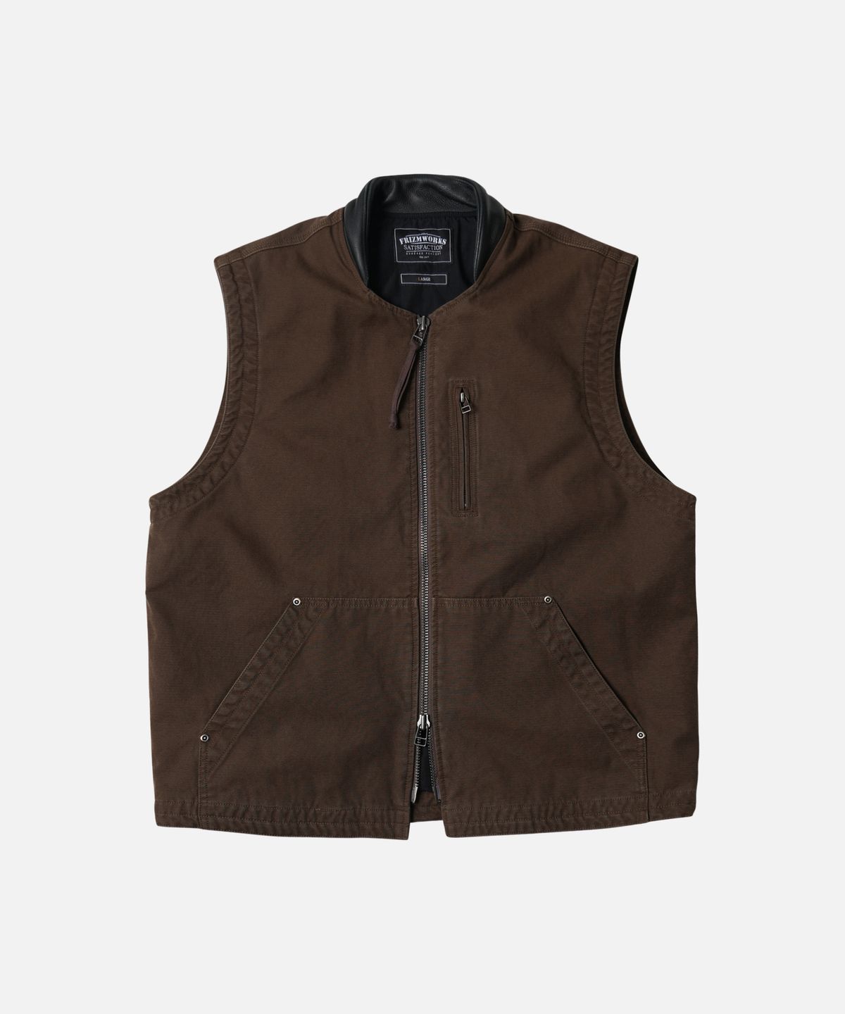 프리즘웍스(FRIZMWORKS) JUNGLE CLOTH DECK VEST _ BROWN