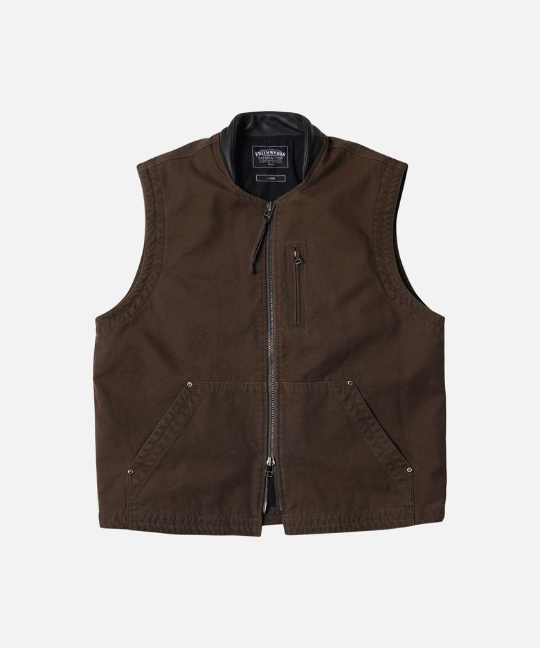 JUNGLE CLOTH DECK VEST _ BROWN