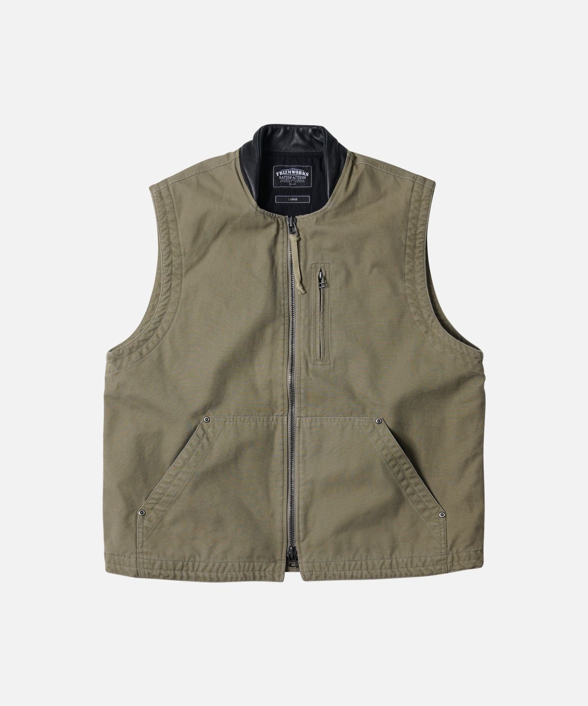 프리즘웍스(FRIZMWORKS) JUNGLE CLOTH DECK VEST _ KHAKI BEIGE