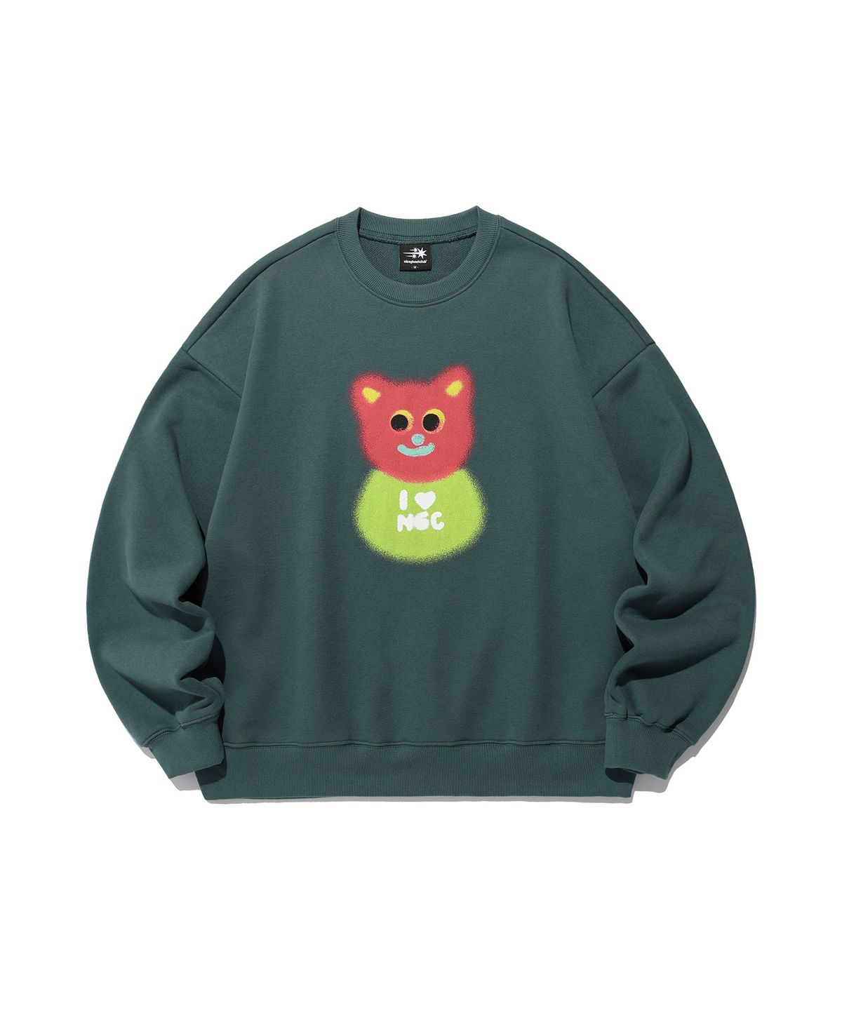 나이스고스트클럽(NICEGHOSTCLUB) SPRAY DOLL SWEATSHIRTS_DARK GREEN(NG2EFUM443A)