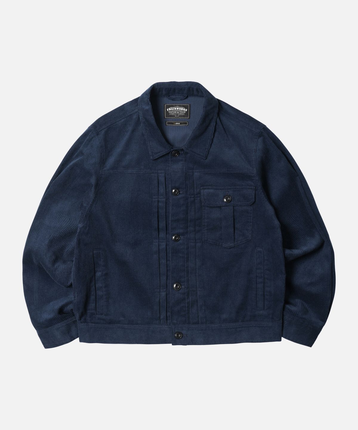프리즘웍스(FRIZMWORKS) CORDUROY TRUCKER JACKET _ NAVY