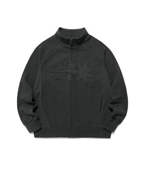 3STARS SWEAT JERSEY ZIP UP_CHARCOAL(NG2EFUM486A)