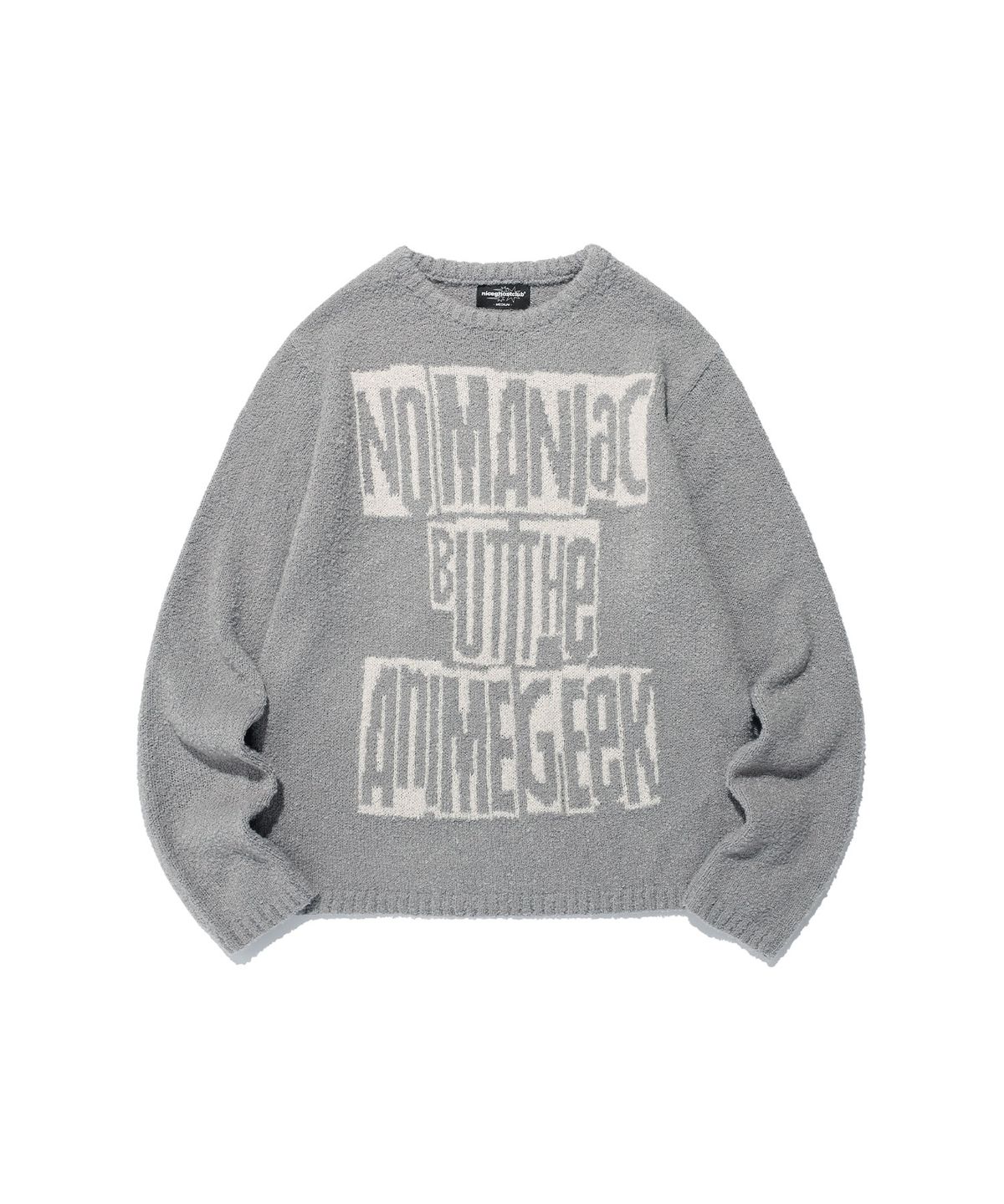 나이스고스트클럽(NICEGHOSTCLUB) ANIME L/S KNIT TEE_GREY(NG2EFUK608A)