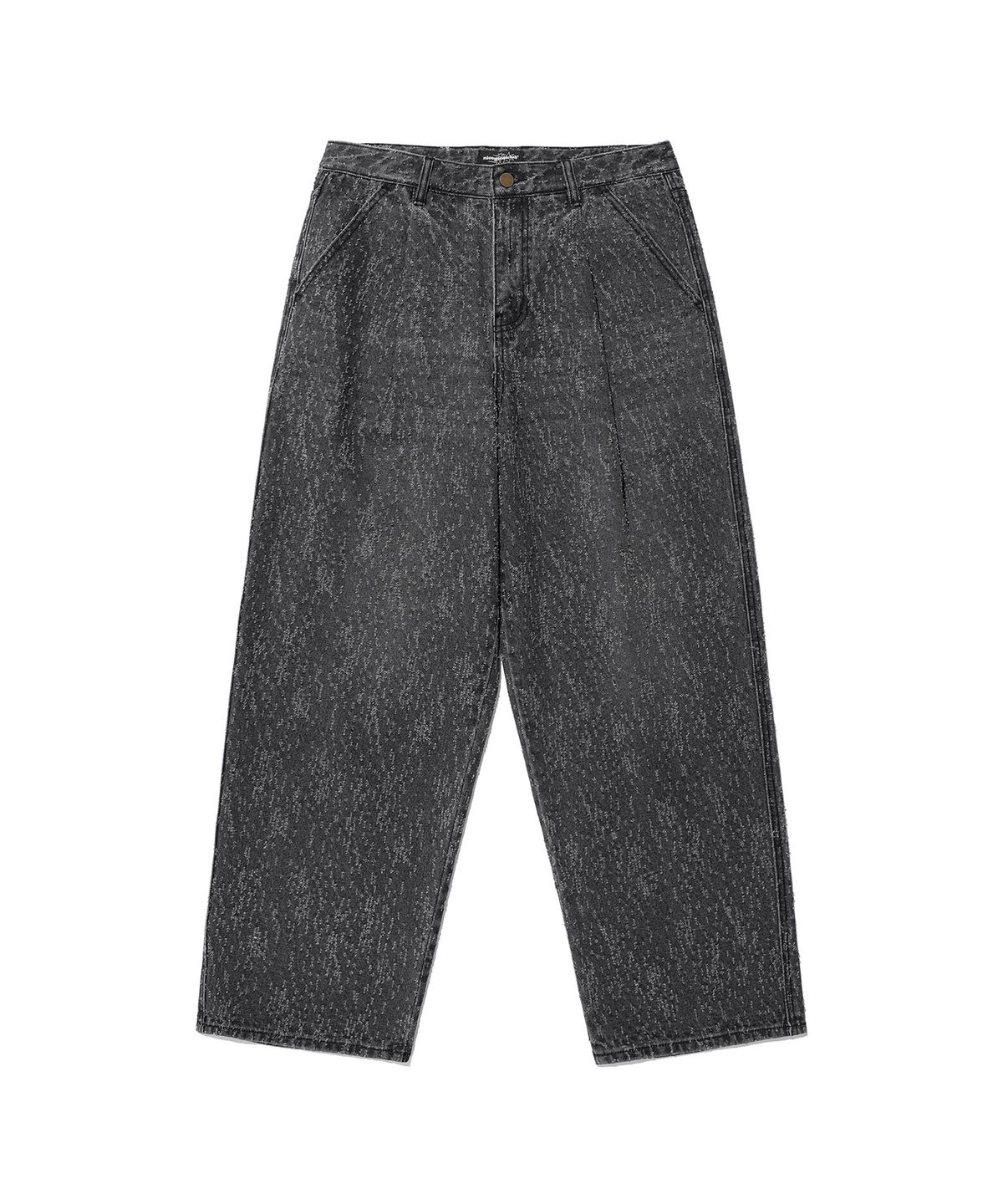 나이스고스트클럽(NICEGHOSTCLUB) ONE TUCK BULLET DISTRESSED JEANS_BLACK(NG2EFUD114A)