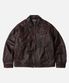 DESTROYED COWHIDE LEATHER JACKET _ WASHED BROWN