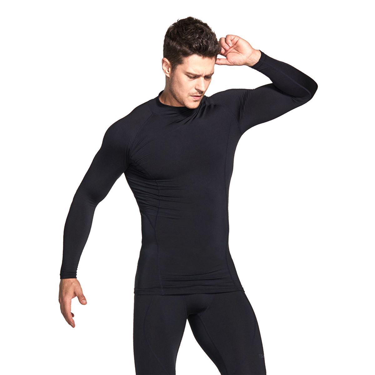 테슬라(TESLA) 기모 라이트웜 러닝 터틀넥 긴팔 티셔츠 베이스레이어