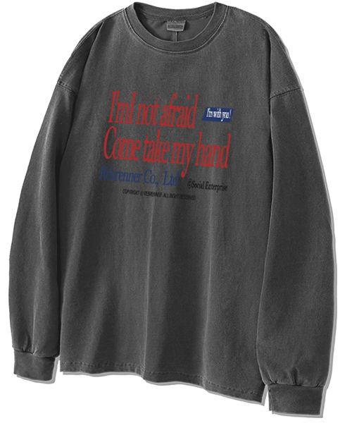 MUSINSA | REBRENNER DTF Applause Pigment Long Sleeve Charcoal