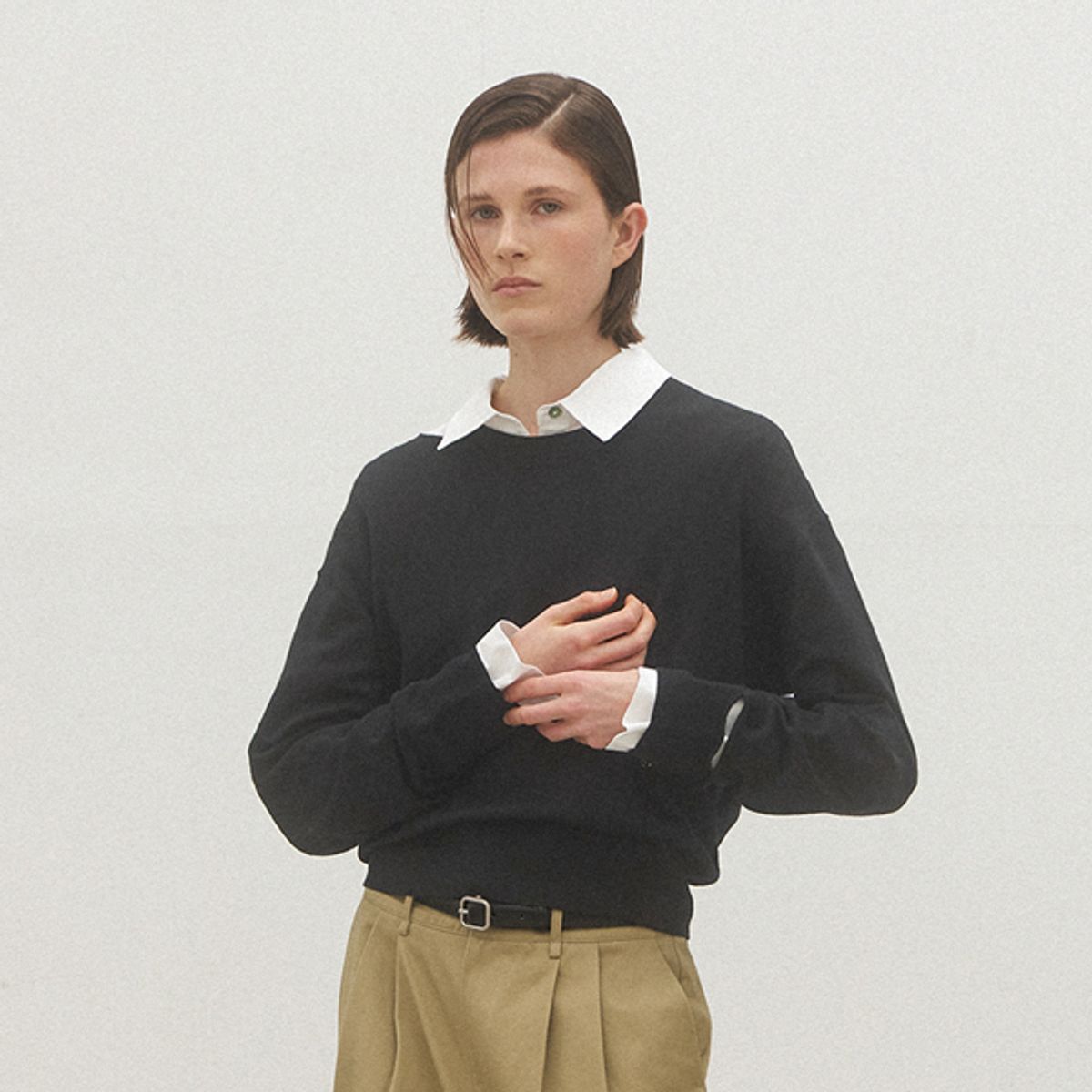아틀리에 나인(ATELIER NAIN) ESSENTIAL CUTOUT WOOL KNIT(T-6912)