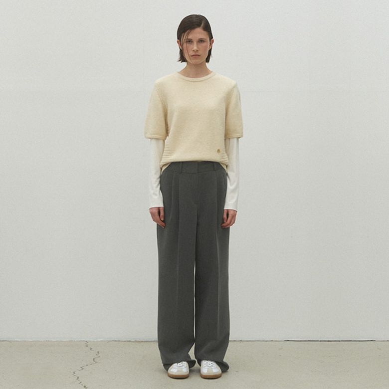 ESSENTIAL TWO TUCK WIDE PANTS(PT-5578)