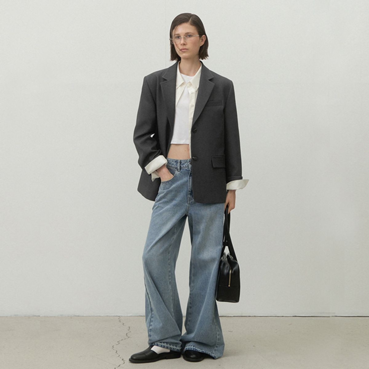 아틀리에 나인(ATELIER NAIN) ESSENTIAL SOLID SET-UP JACKET(JK-2968)