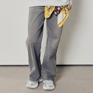 여아 주니어 루즈핏 그레이 데님팬츠