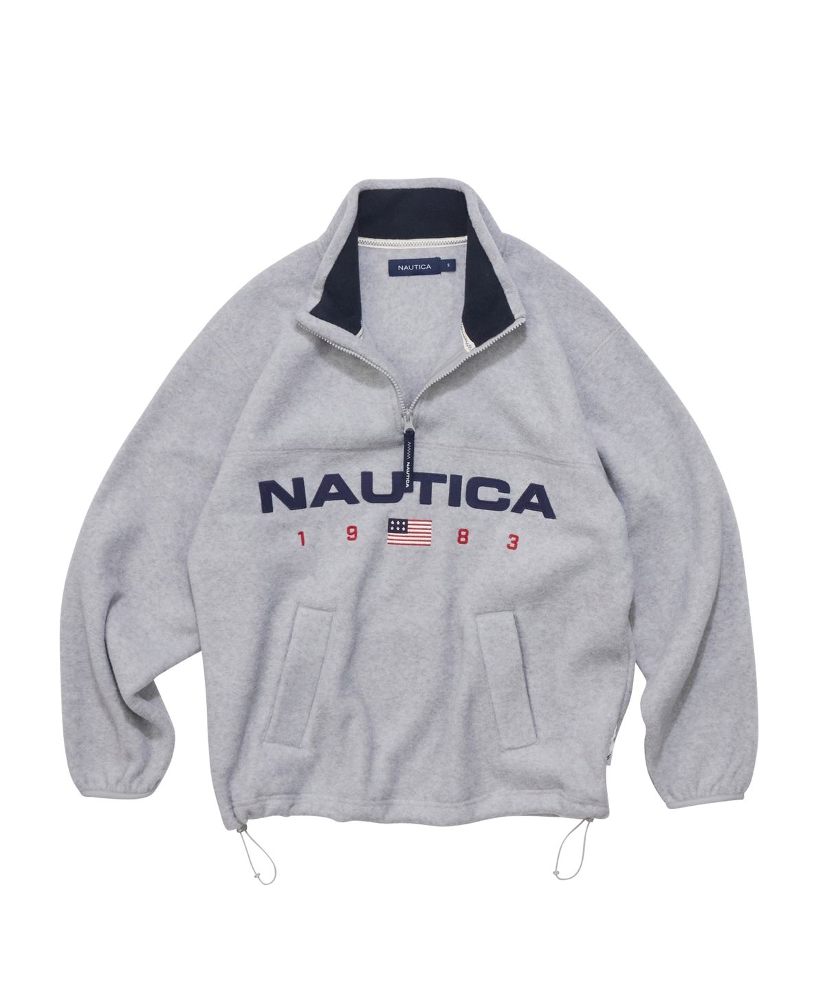 노티카(NAUTICA) 83플래그 폴라 스펠아웃 하프 집업(멜란지그레이) NFL2346MGZ