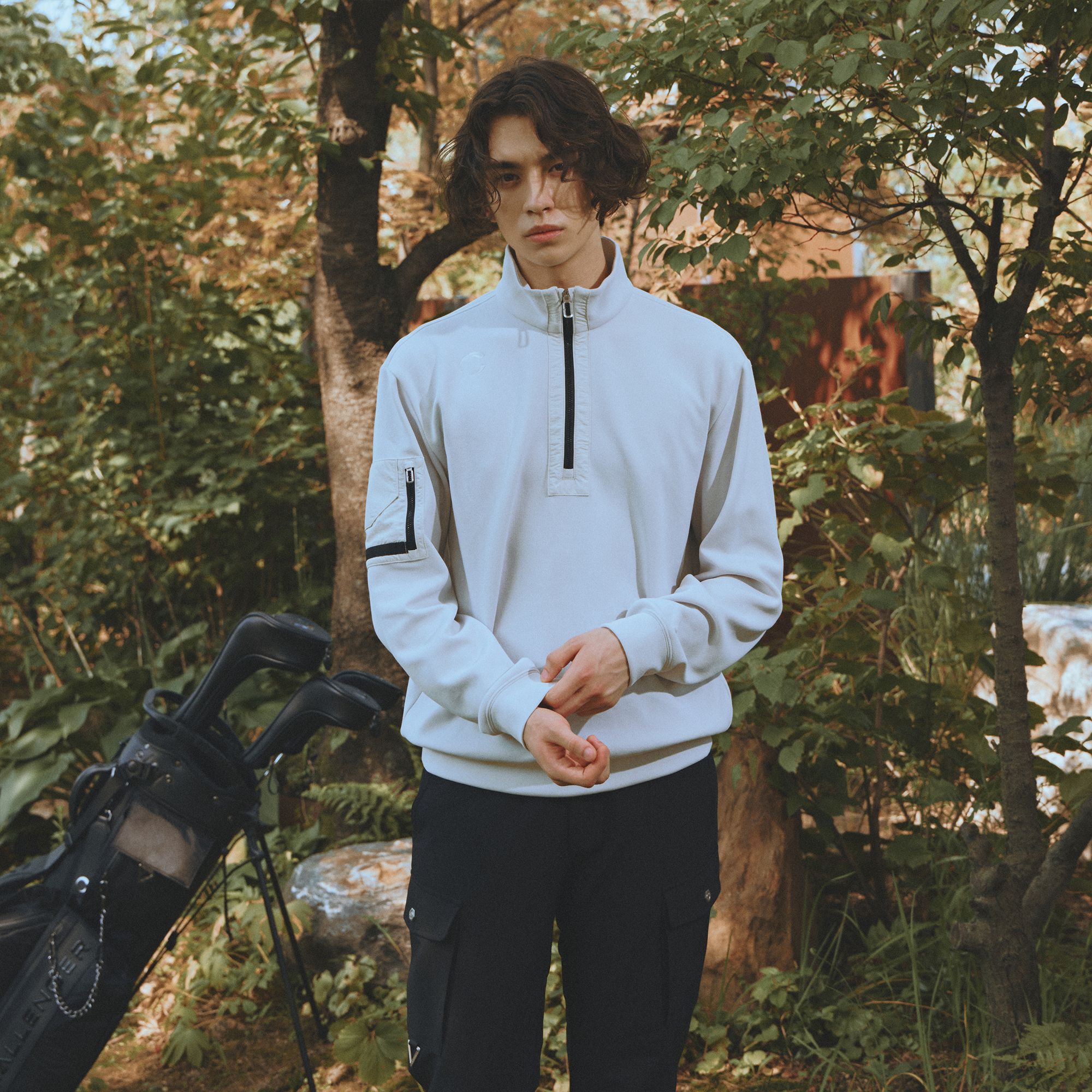 MUSINSA公式 | CHALLENGER Men's Knit Texture Woven Mix High