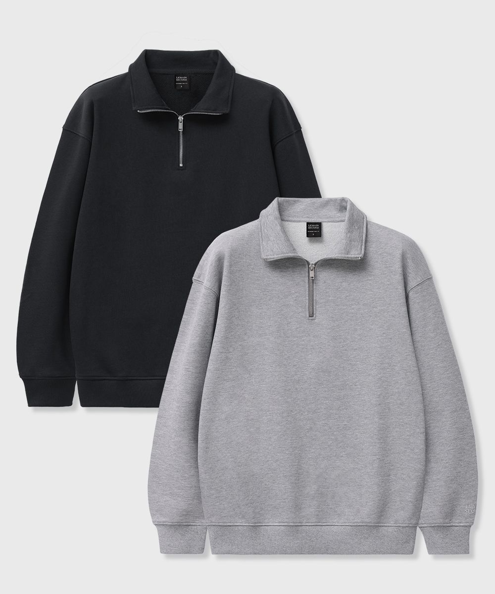 HEAVYWEIGHT SWEATS HALF ZIP - ESPRESSO – SET ACTIVE