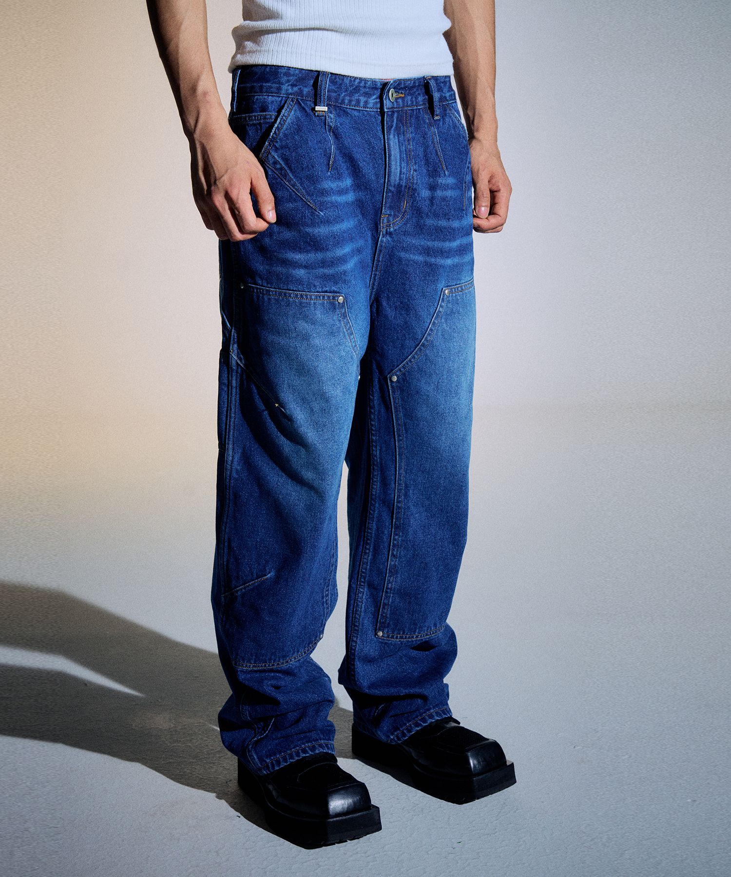 MUSINSA公式 | SLOWACID ダートカーペンターデニムパンツ[ブルー]