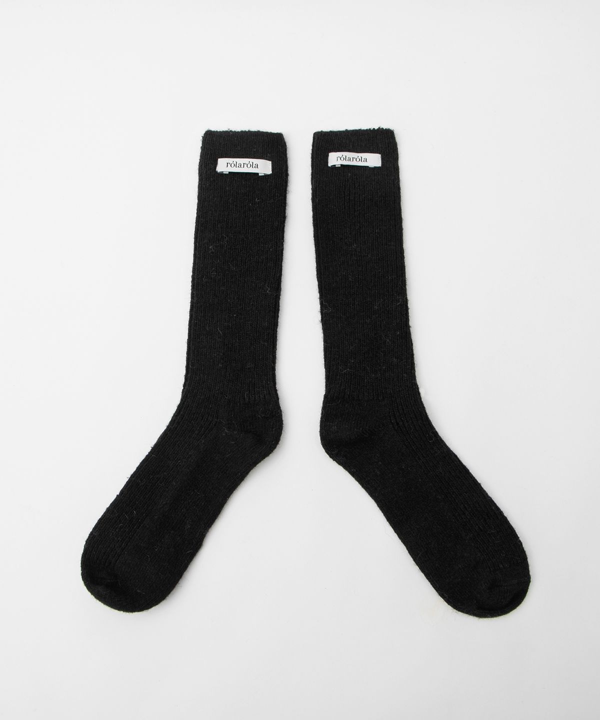 로라로라(ROLAROLA) WOOL LONG SOCKS BLACK