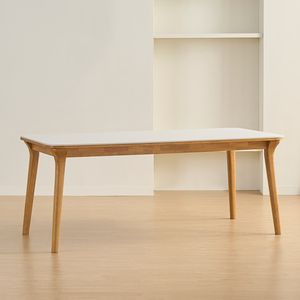 나폴리 포세린 세라믹 6인용 원목 식탁 1800 테이블