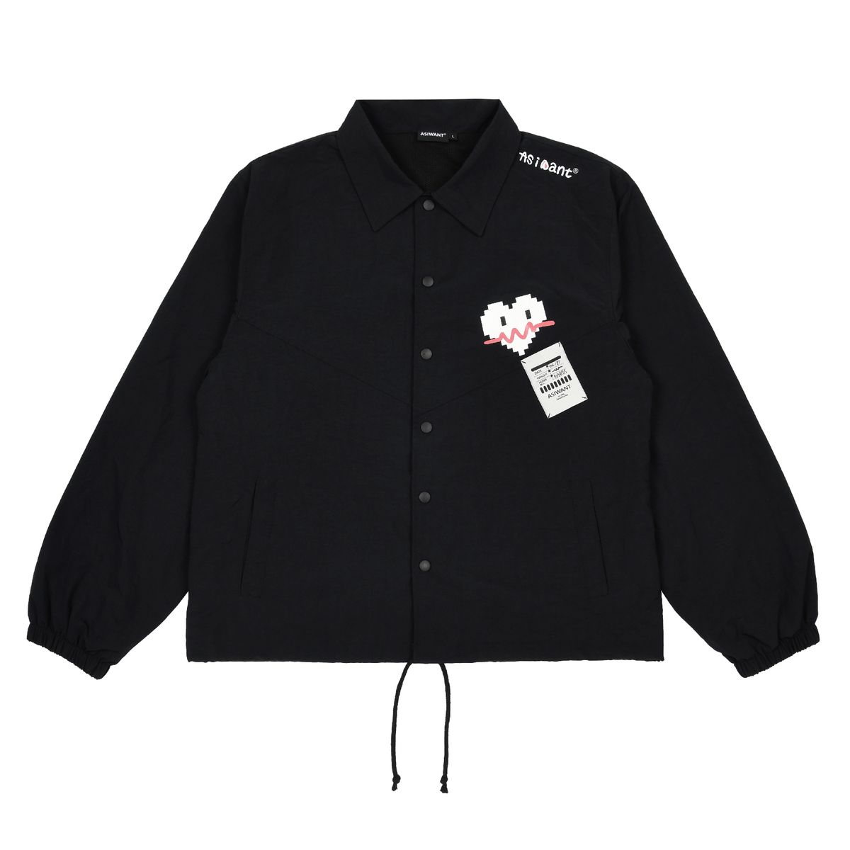 에즈아이원(ASIWANT) PIXEL-WANT COACH JACKET BLACK