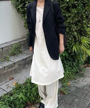 BOYFRIEND DOUBLE BUTTON JACKET_BLACK