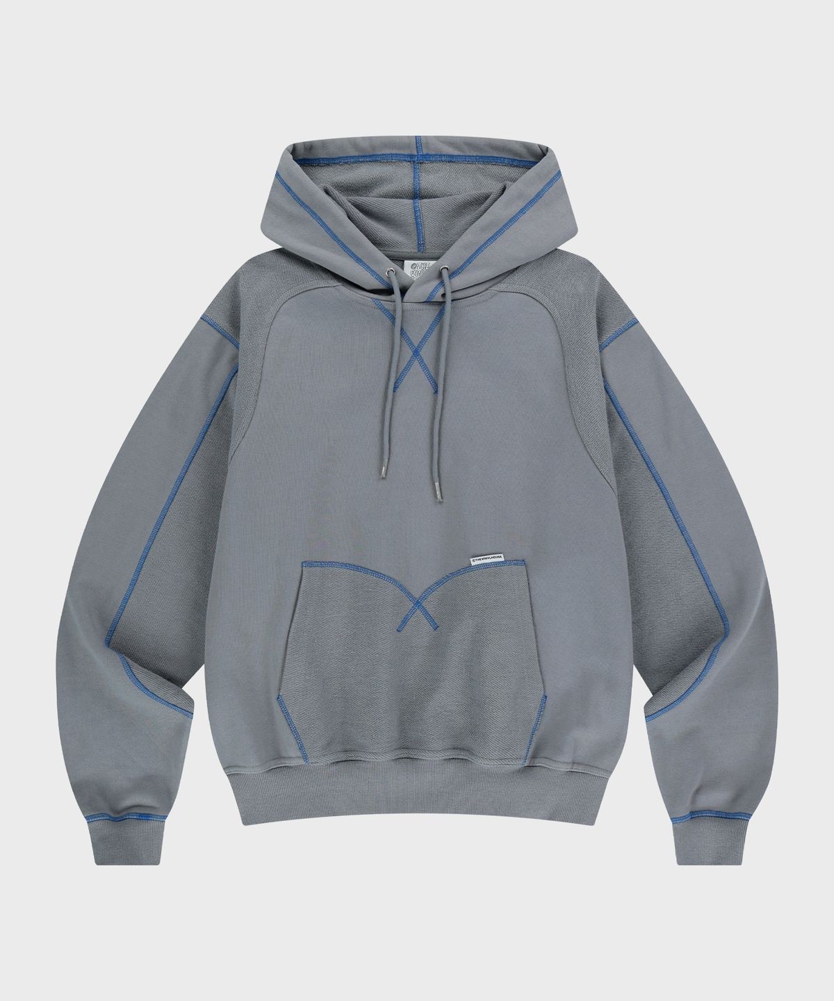 더바이닐하우스(THEVINYLHOUSE) CUT-OFF HOODIE GREY