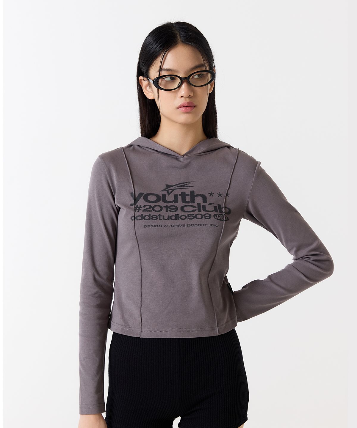 MUSINSA | ODDSTUDIO YOUTH CLUB SLIM PINTUCK HOODIE LONG
