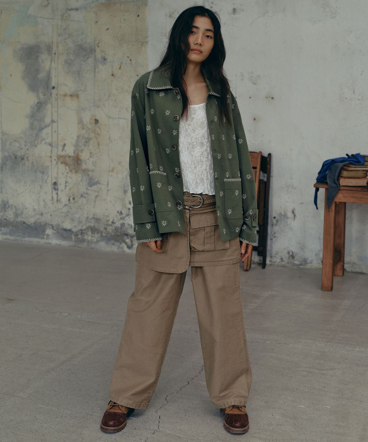 프리터(FRITUR) Carpenter Work Pants Beige_F243PT03