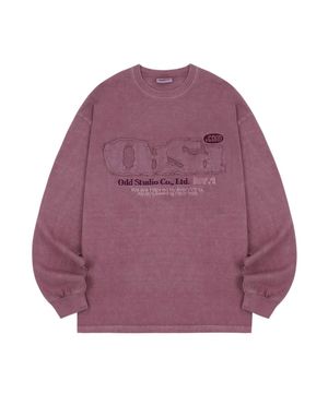 ODSD 피그먼트 데미지 롱 슬리브 - DUSTY PINK