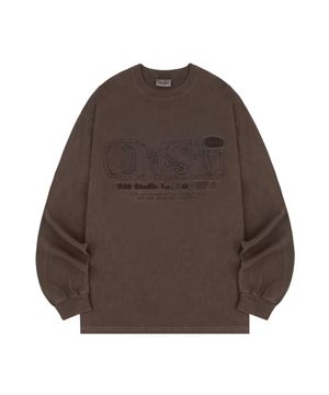 ODSD 피그먼트 데미지 롱 슬리브 - BROWN