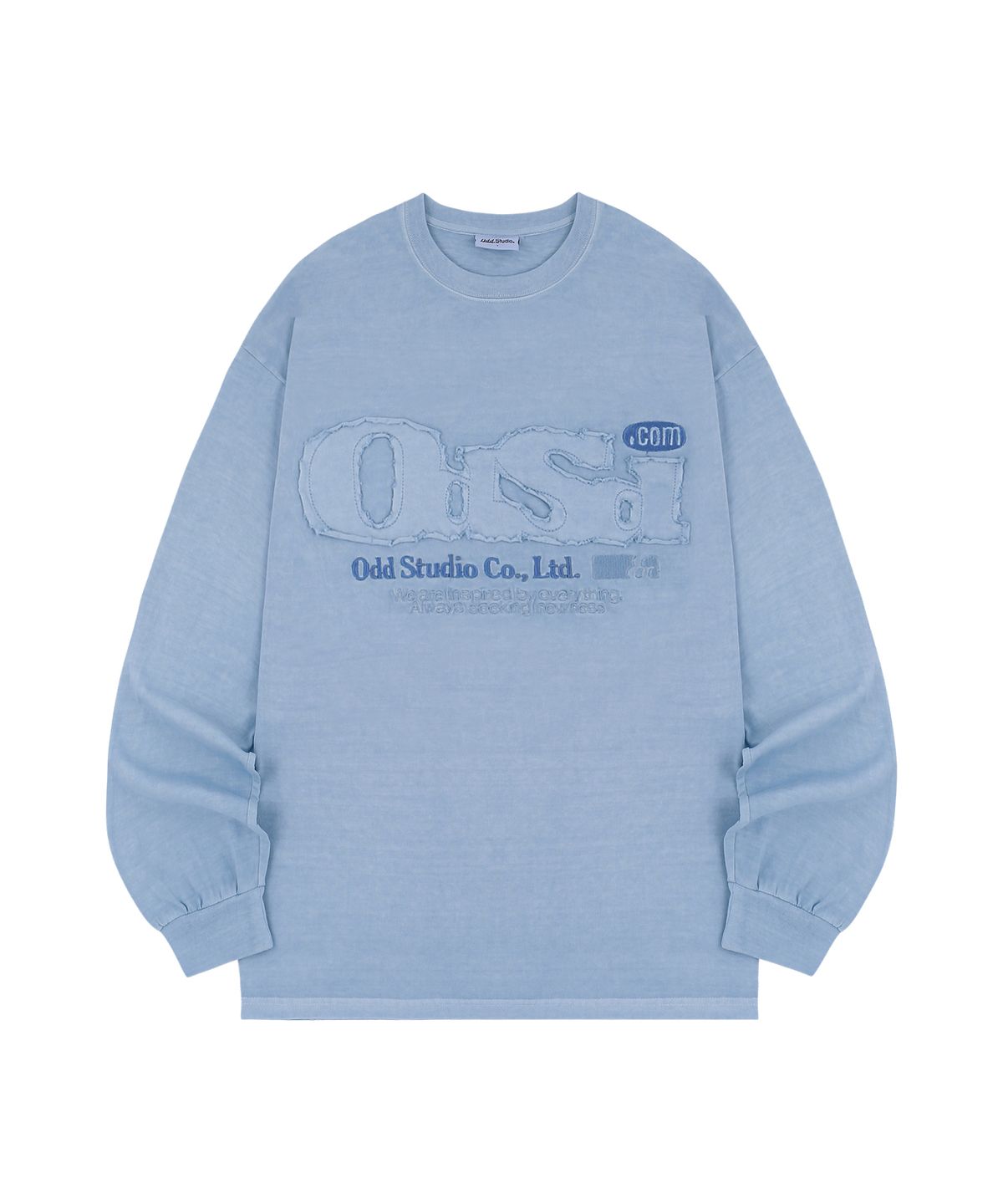 오드스튜디오(ODDSTUDIO) ODSD 피그먼트 데미지 롱 슬리브 - ASH SKY