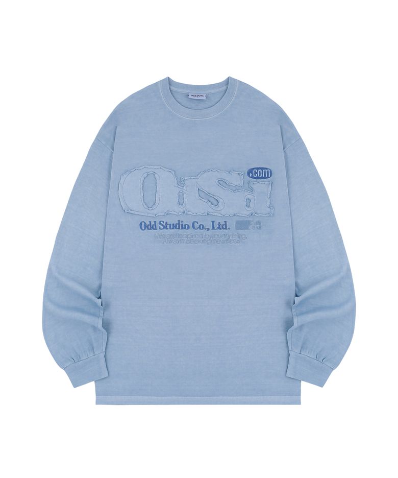 ODSD 피그먼트 데미지 롱 슬리브 - ASH SKY