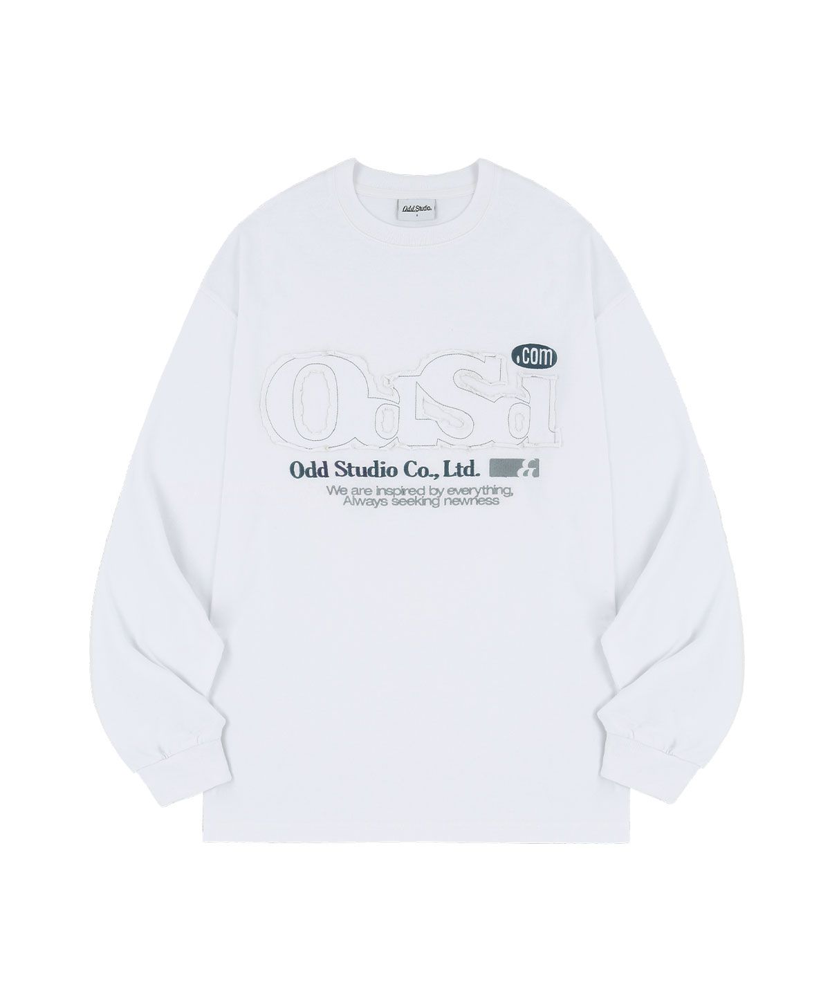 오드스튜디오(ODDSTUDIO) ODSD 피그먼트 데미지 롱 슬리브 - WHITE