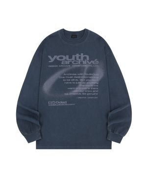 유스아카이브 피그먼트 오버핏 롱 슬리브 - DARK NAVY