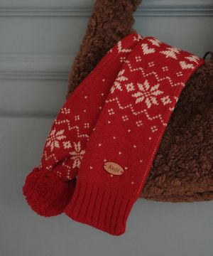 폼폼 홀리데이 머플러(KD3KMG4101FRED)